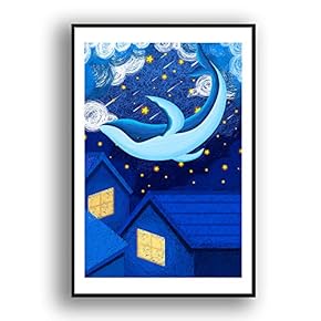 Framed Canvas Wall Art for Living Room, Bedroom Whale Canvas Prints for Modern Home Decoration Ready to Hang - 16"x24" inches