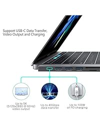 Tipo C HUB adaptador dock para MacBook Pro 13" & 15" 2016 2017 carga Thunderbolt 3 Dongle con 40 Gbps, TB3, HDMI, SD TF lector de tarjetas y 3 USB 3.0 por micrones