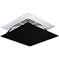 Liveinu Canvas Air Deflector Adjustable Reusable Heat and Air Deflector for Drop Ceiling Vents RV, Home HVAC, AC and Ceiling Registers Air Conditioner Deflector Black 23"x23" Inch