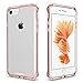 pajuva iPhone 7 Case Clear, iPhone 8 Case, PC+TPU Transparent Case Thin for iPhone 7/8 Crystal Clear Case with Bumper (Pink)