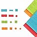 Chris-Wang 5 Sheets Self Adhesive Mini DIY Leather Monthly Calendar Index Tabs Reminder Stickers Flags for Appointment Book Events Diary Scrapbook Personal Planner (Multi-Color)