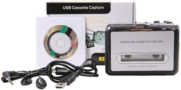 Queenaal USB Tape Cassette Player Convertidor de Cinta a MP3 Capture