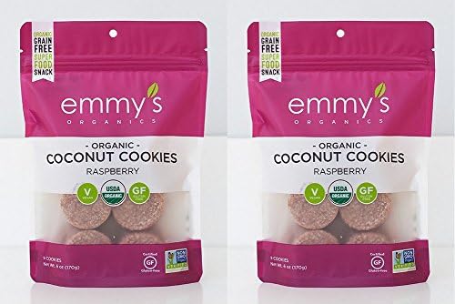 Emmy's Raspberry Coconut Cookies Macaroons, 6 Oz. (Pack of 2)