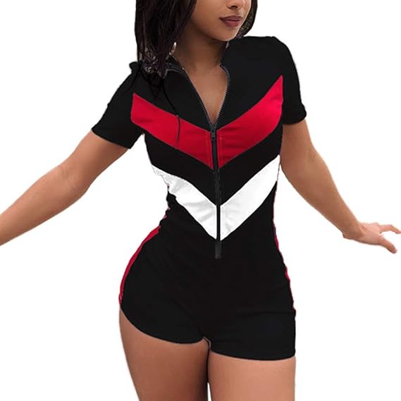 black tight short romper