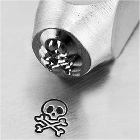 ImpressArt Metall-Schlagstempel 'Totenkopf', 6 mm Design - 1 Stück