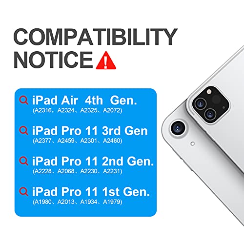 iPad Pro 11 Inch 2021 Case with Keyboard, Keyboard for iPad Air (4th