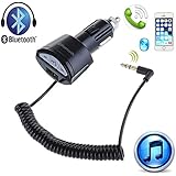 Moonet Car USB Charger A2DP 3.5mm Handsfree Bluetooth AUX Stereo Audio Receiver Adapter