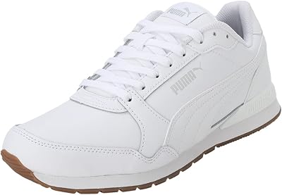 St Runner V4 L, Ténis Unissex para Adultos, Puma Branco-Glacial Cinzento-Goma, 36 EU