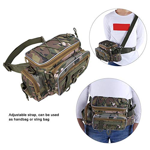 VGEBY1 Angelköder Tasche, tragbare Nylonköder Aufbewahrungstasche mit verstellbarem Gürtel Umhängetasche Angelzubehör – Bild 5