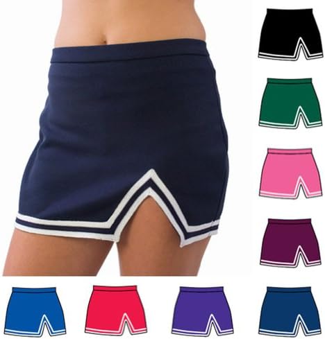 Pizzazz Multi Color A Line V Notch Cheer Uniform Skirt Girls 2-16