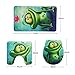 Amagical 4 Pieces Cute Frog and Lotus Flower Shower Curtain Set Bathroom Mats Set, Non-Slip Rug Carpet Toilet Cover Shower Curtain