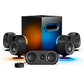 SteelSeries Arena 9 Illuminated 5.1 Desktop Gaming Speakers &ndash; 5.1 USB Surround Sound &ndash; Wireless Rear Speakers &ndash; 2-Way Speaker Design &ndash; Subwoofer &ndash; RGB Light, Bluetooth &ndash; PC, PlayStation, Mobile, Mac