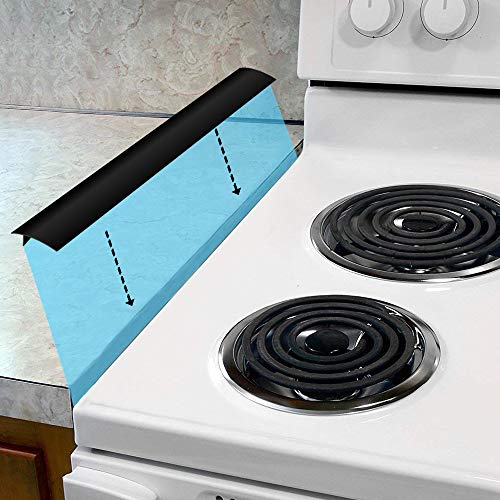 Stove Counter Gap Cover for Crumbs, 25" Large Oven Liner Easy Clean Heat Resistant 2 Pack Seals Spill Guard for Kitchen Stovetop, Washer, Dryer, Washing Machine