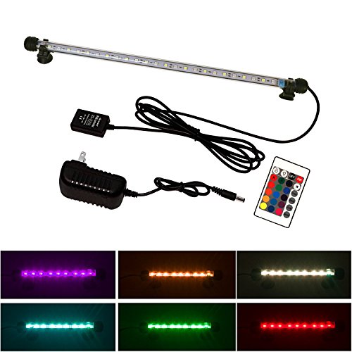 WOOPOWER LED Aquarium Light, Fish Tank Light Underwater Submersible Crystal Glass Gallon Tank Decor Light - Thumbnail 6