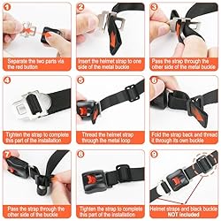 Cosmos Pack of 2 Motorcycle Helmet Speed Clip