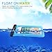 MoKo Floating Waterproof Phone Pouch Holder, Floatable Phone Case Dry Bag with Lanyard Armband Compatible with iPhone 14 13 12 11 Pro Max X/Xr/Xs Max,8/7/SE 3,Samsung S21/S10/S9/S8, Sky Blue