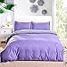 SORMAG Microfiber Queen 3-Piece Duvet Cover Set with 2 Pillow Shams, (Light purple/gray)