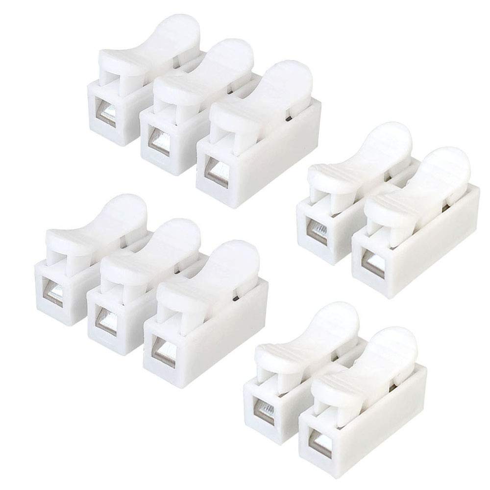 Aiqeer 90 Pc Spring Wire Connectors Set, Electrical Cable Clamp Terminal Block Connector, Quick Connector Terminal Block (60 Ch2 + 30 Ch3)