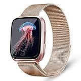 Oitom Compatiable Metal Bands Replacement for Fitbit Versa,Small 5.1