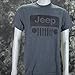 Jeep Wrangler Logo on a Dark Heather T Shirt,Large