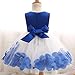 NNJXD Girl Tutu Flower Petals Bow Bridal Dress for Toddler Girl Size 3-4 Years Big Blue 1