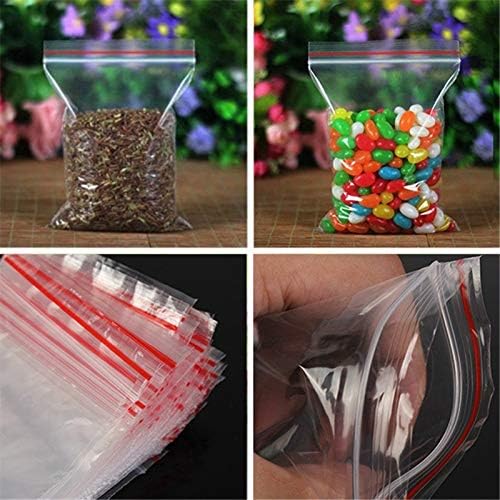 Pakico 100 Transaprent Sachets 20 x 30 cm Resealable with Zip Closure, Transparent, 20x30cm - Image 4