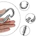 D-FantiX Aluminum Carabiner Keychain, Locking Carabiner Clip with Key Rings Silver (Set of 10)