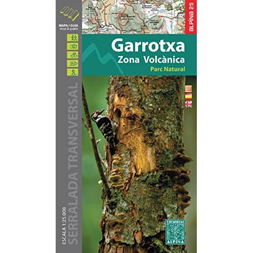 Garrotxa - Zona Volcánica, mapa excursionista. Escala 1:25.000. Español, Català, English. Editorial Alpina. (Mapa Y Guia Excursionista)