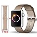 INTENY Woven Nylon Strap Buckle Replacement Wrist Bracelet with Silicone Band for Apple Watch Band Series 1 Series 2 42mm-Toasted Coffee&Caramel