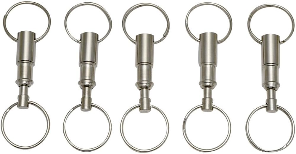 VNDEFUL 5 pieces of key ring holder,Pull Apart Snap Lock