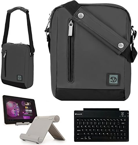 Durable Nylon Lightweight Compact Messenger Bag For Sony Xperia Z3, Xperia Z2, Xperia X, Xperia S Tablet Laptops + Bluetooth Keyboard + Stand