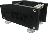 Barcodelabels24 Manual Label Dispenser 60mm Roll Width Black Plastic Tabletop view 3