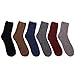 DYW Mens Fuzzy Slipper Socks Super Soft Cozy Fluffy Winter Warm Sleeping Socks (6 pairs Solid colors,Large)