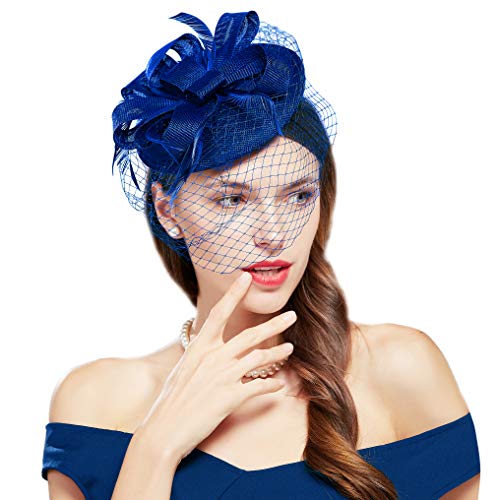 Babeyond Bridal Wedding Fascinator Mesh Feather Fascinator Hair