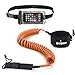 Unigear Premium 10' Coiled SUP Leash (11 Colors) Inflatable Paddle Board Surfboard Leash with Waterproof Wallet (Orange-New)