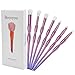Becoyou 7pcs Makeup Brushes set Professional, Purple Makeup Brush for Liquid Eyeshadow Eyebrow Liquid Cosmetics Blending Brush Tool
