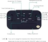 Hiseeyo Upgraded Digital Alarm Clock 4.3" LED Display Temperature Large Numbers view 2