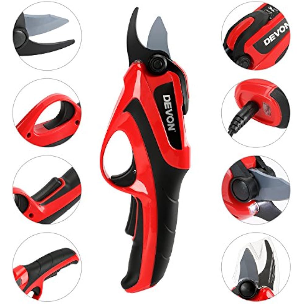 KOMOK Electric Pruning Shears, Rechargeable Battery, Cordless