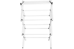 Hesitroad Clothes Drying Rack 3-Tier Laundry Drying Rack for Clothes, Space Saving High Stability Versatile Foldable Laundry Rack for Clothing Towel Linens, Indoor Dryer for Hanging Clothes White