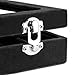 Pasutewel Velvet Glass Ring Jewellery Display Storage Box Jewelry Holder Storage Organizer Stand 7 Slots (Black)