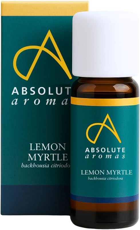 Absolute Aromas Lemon Myrtle Essential Oil 10ml Pure Natural Vegan Diffuser