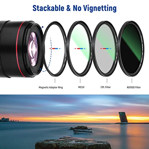 Kase Wolverine 77mm Magnetic Filter Kit - Includes CPL, MCUV, ND64 & Lens Cap