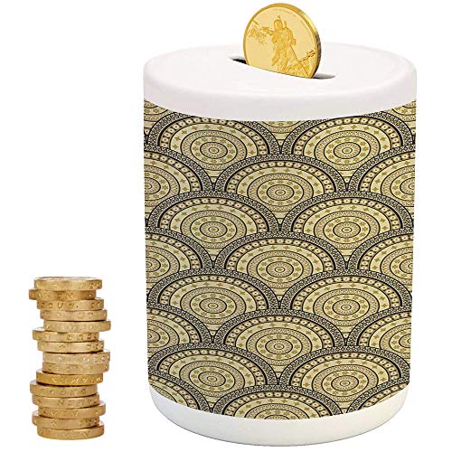 Iprint Geometric Ceramic Girl Bank For Party Decor Girls Kid S
