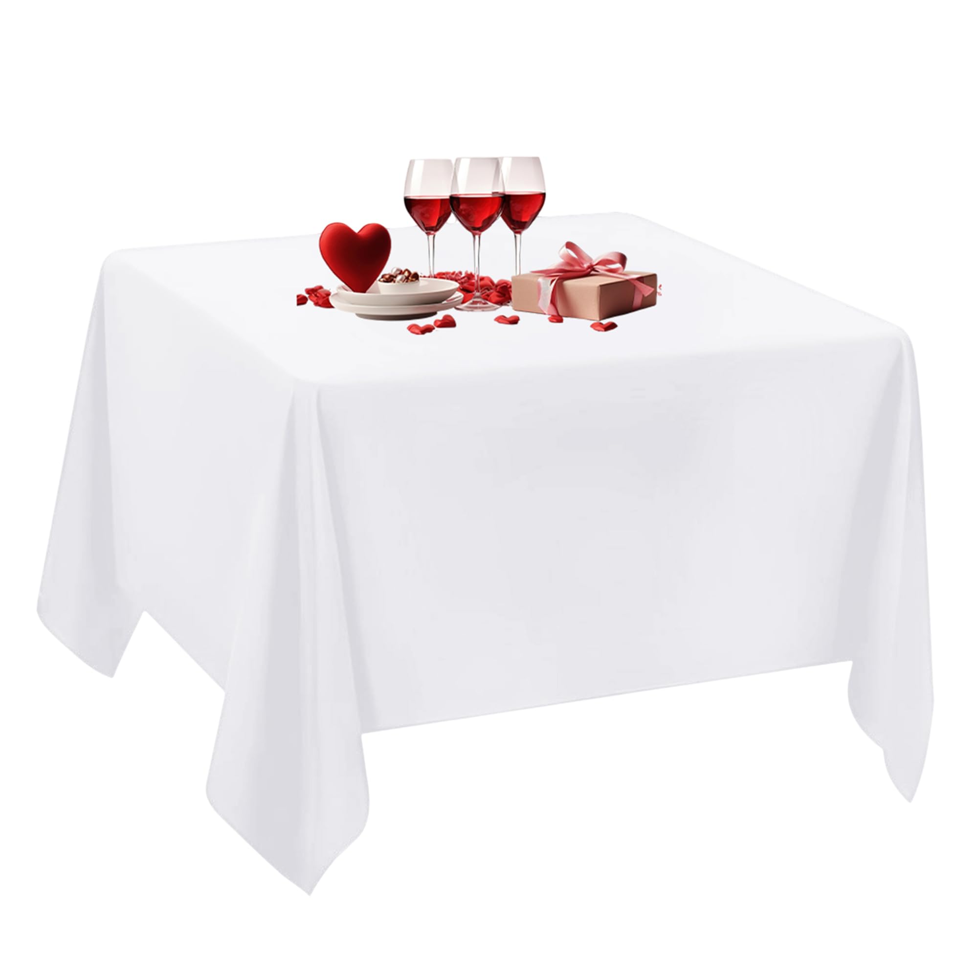 WedDecor Square Tablecloth Polyester Table Cloth Indoor Outdoor Dinner Tablecloth Washable Table Cover Protector Kitchen Picnic Tabletop Decoration Dining Tablecover Restaurant Party Coffee Shop