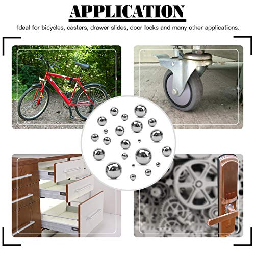 image for Glarks 510Pieces 11 Size 2-8MM Metric Precision Chrome Steel Assorted 