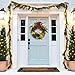 MAOYUE Christmas Wreath Outdoor Christmas Wreaths with Lights Tartan Pre-lit Holiday Wreath with Red Berries, Pine Cones, Battery Operated Christmas Decorations for Indoor, Window, Front Door