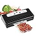 INTEY Vacuum Sealer Packing Machine, Multi-function Vacuum Sealing System with Cutter, Pumping and 5 Vacuum Sealer Bags for Food Sealer Dry&Moist, Black
