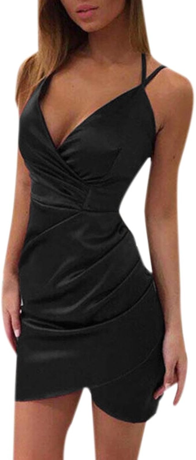 Schwarzes Kleid Kurz V Ausschnitt Schwarzes Kleid Kurz V Ausschnitt