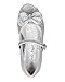 Little Angel BI28 Glitter Leatherette Bow Jewel Mary Jane Kitten Heel Pump (Toddler/ Little Girl/ Big Girl) - Silver
