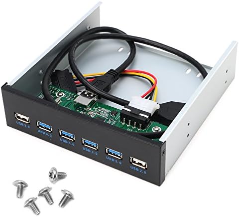 Aluoflower USB 3.0 + 2 Ports USB 2.0 HUB Expansion 5.25'' Floppy Bay Front Panel 4 Ports